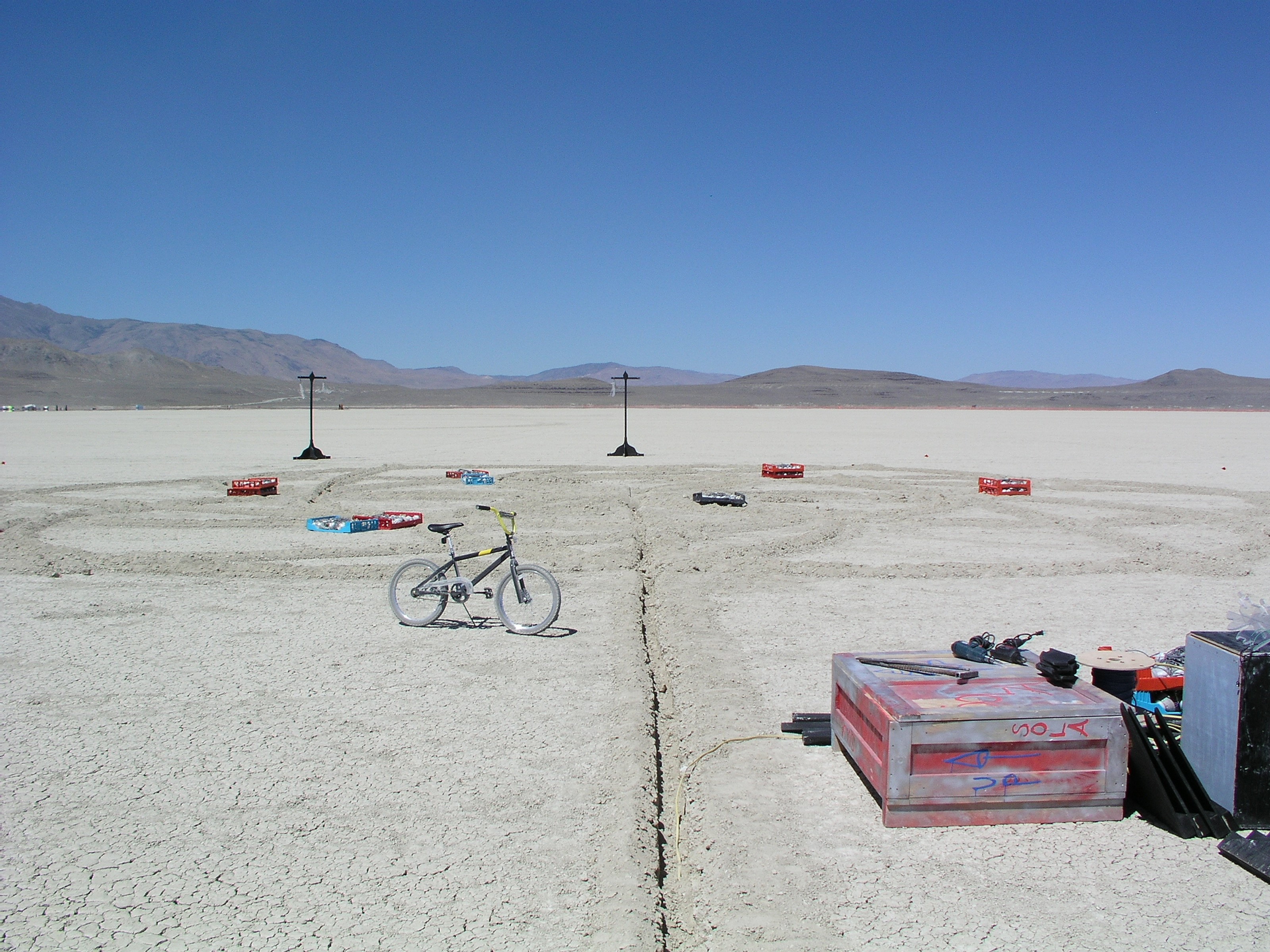 Laying out the hardware for SoLA installation.